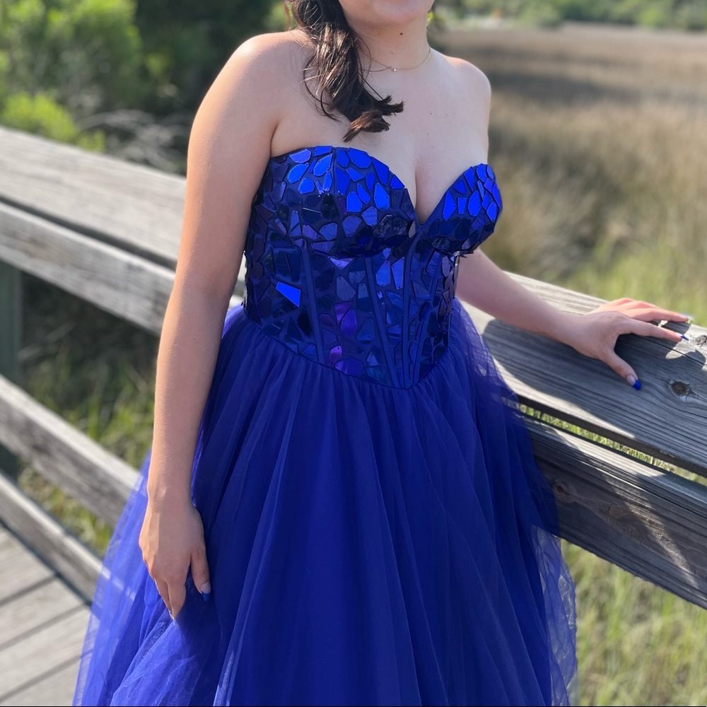 Royal blue prom dress